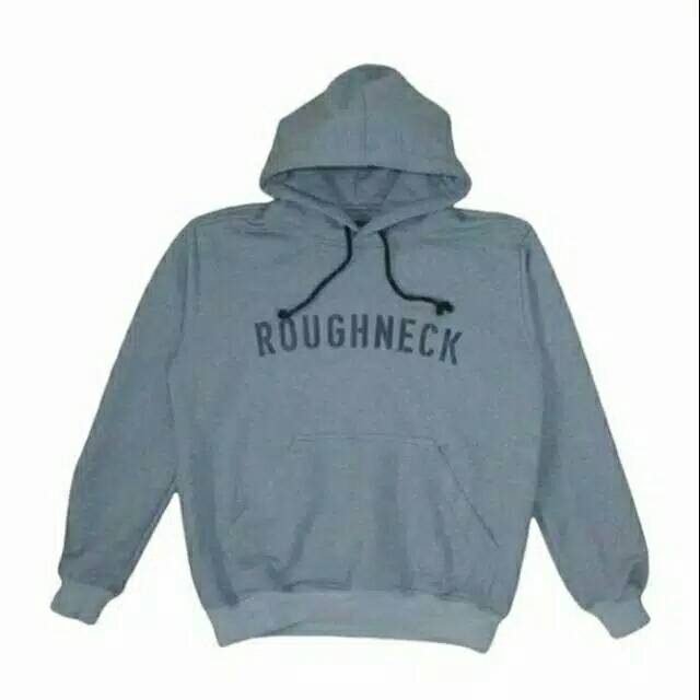 HOODIE ROUGHNECK DENGAN ABU TUA MAT FLECEE