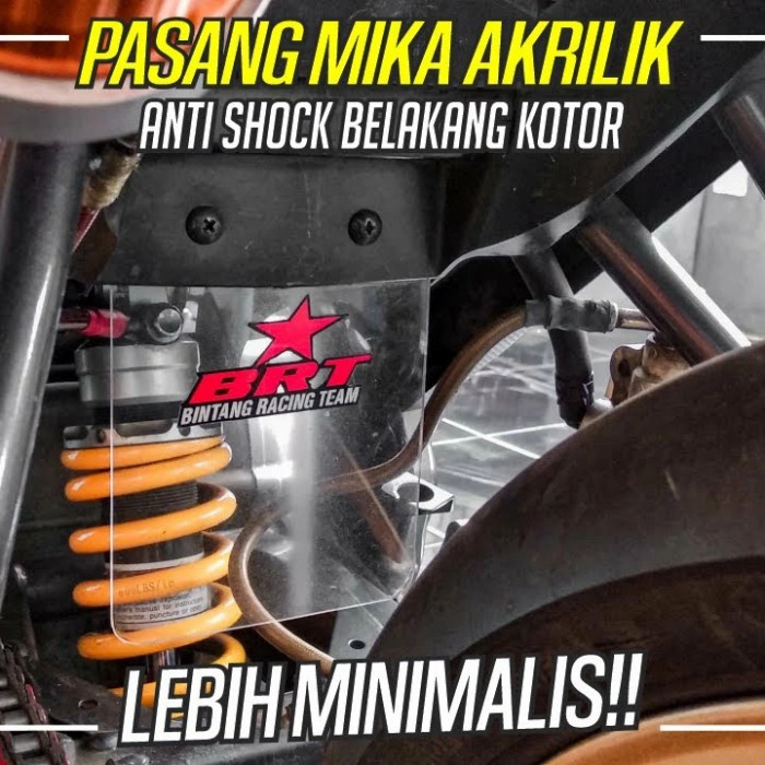 Mudflap Akrilik Vixion New Old Penahan Lumpur Menahan Cipratan