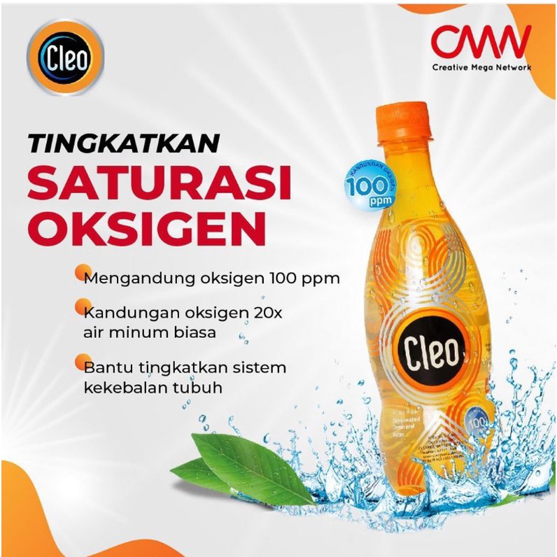 

Cleo Oxygenated Water/Air Oksigen 100 ppm