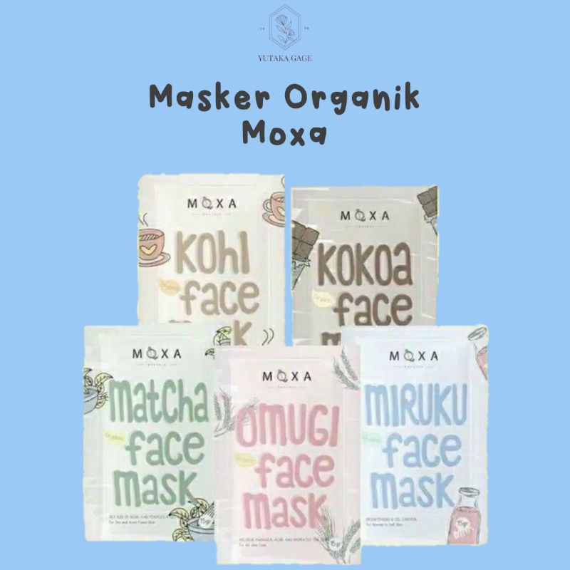 Masker Wajah Omugi Moxa 15gr Miruku/ Kokoa/ Omugi/ Matcha/ Kohi