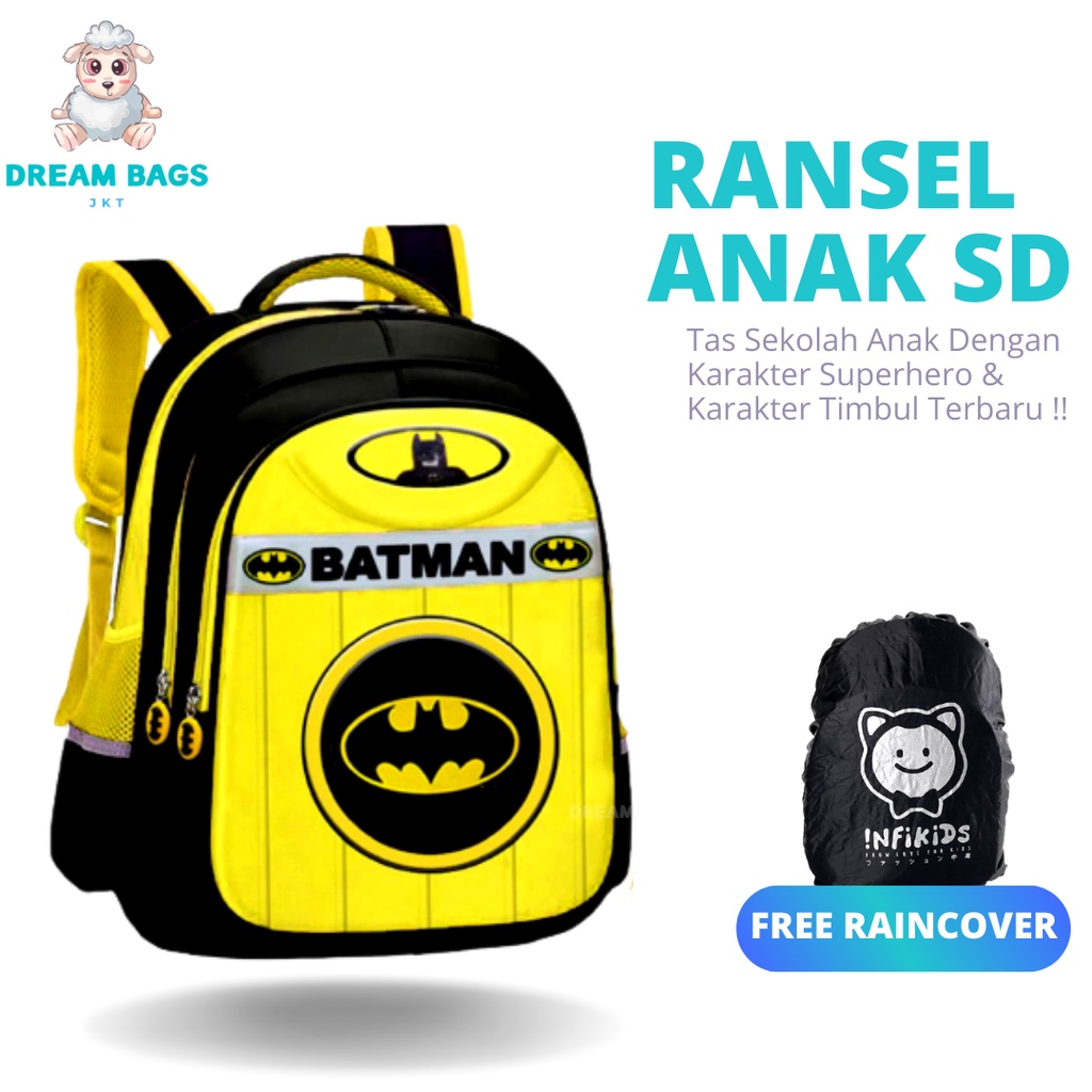 DREAM BAGS Tas Ransel Anak Karakter Ukuran SD Tas Sekolah