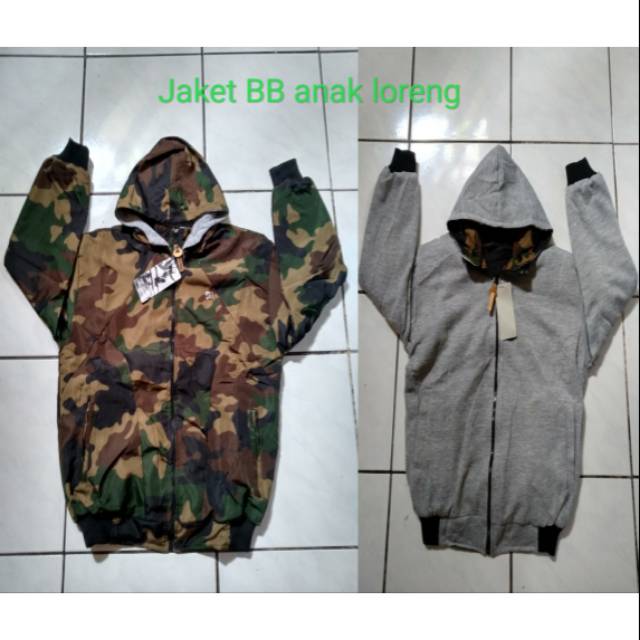 Jaket parasut anak BB loreng