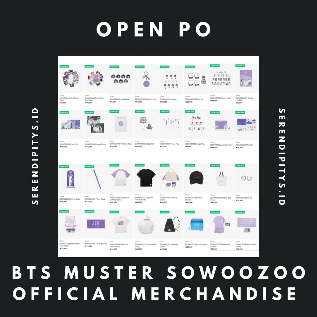 BTS 2021 MUSTER SOWOOZOO OFFICIAL MERCHANDISE MINI BAG POSTCARD MINI PC ETC