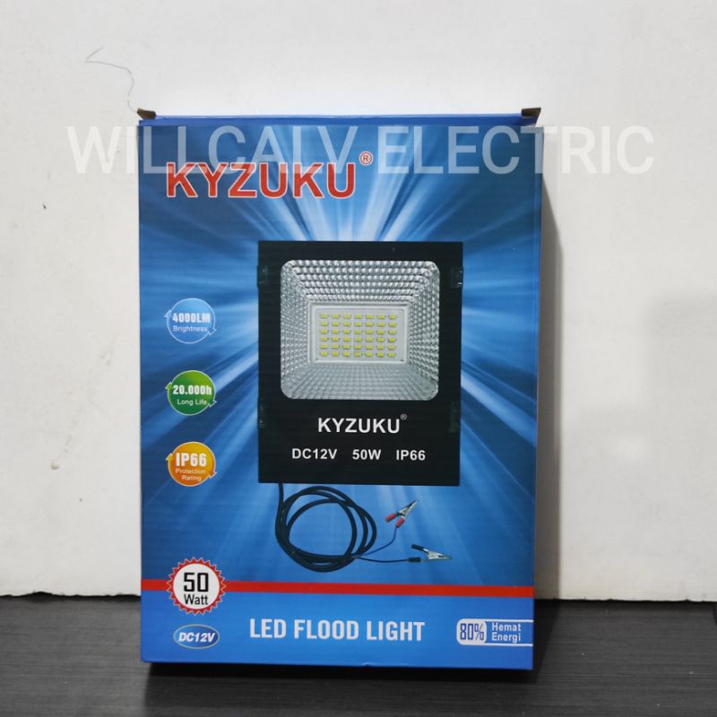 KYZUKU LAMPU SOROT DC 12V 50W 50 WATT CAHAYA PUTIH /  LAMPU SOROT DC 12V AKI 50W 50 WATT CAHAYA PUTIH