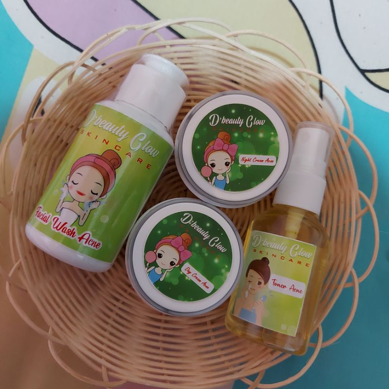 d'beauty glow paket acne tanpa serum