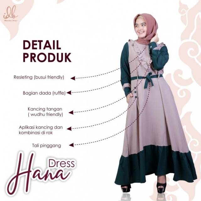 HANA DRESS/GAMIS HANA/GAMIS REMAJA/GAMIS MODEL