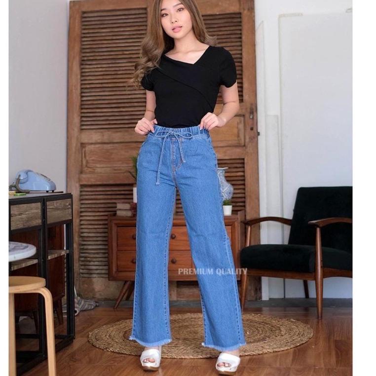 LTN.74667 ‑ celana jeans wanita dewasa model2022 / celana kulot wanita 2022 kekinian viral / kulot w