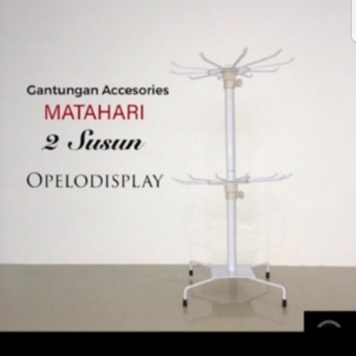 Rak Display Matahari Putar 2 Susun/Gantungan Asesoris/Masker