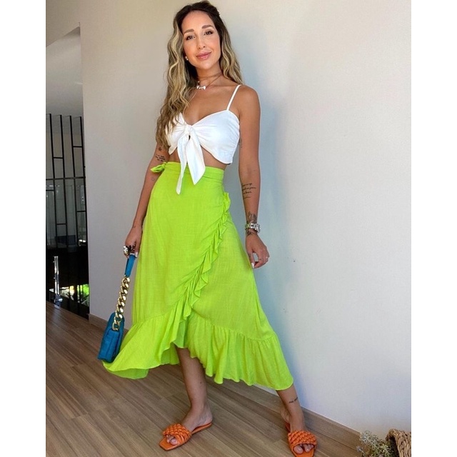 Wrap skirt plain rok gypsy maxi bigsize plus size bohemian casual elegan premium liburan baju pantai