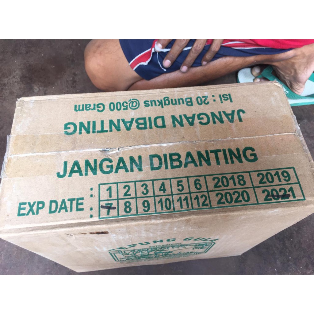 Tepung Gula Bambu 20 x 500g dus / Tepung Gula Murni Cap Pohon Bambu dus / Tepung Gula dus