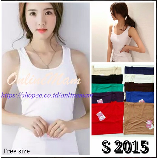 Tanktop BH Wanita / Baju Singlet Bra / Camisol Model S 2005, 2015, 3550, 3551 Asli Tally