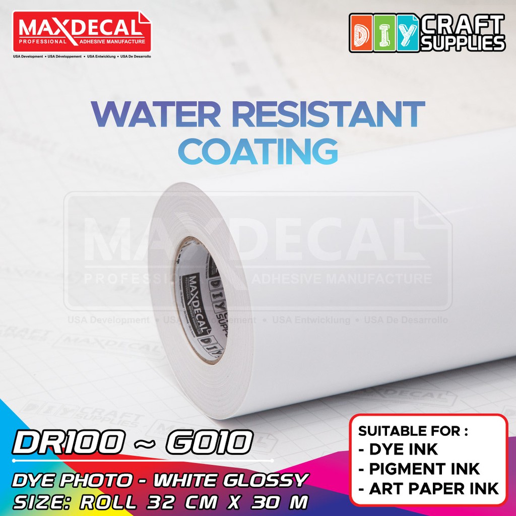 

Stiker Photo Paper Inkjet Coating A3 Roll 32cm x 30m DR100