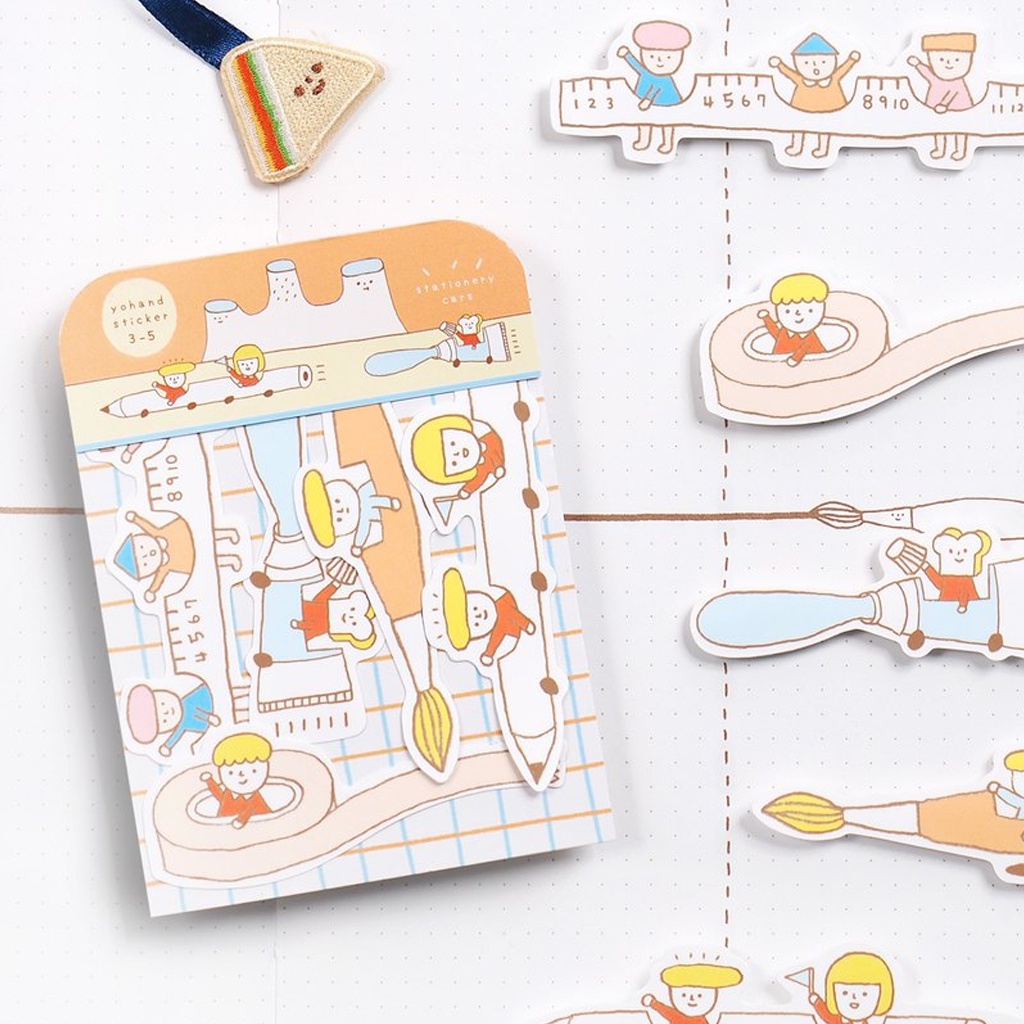 

Yohand Studio Medium Sticker Set - Stationery Car