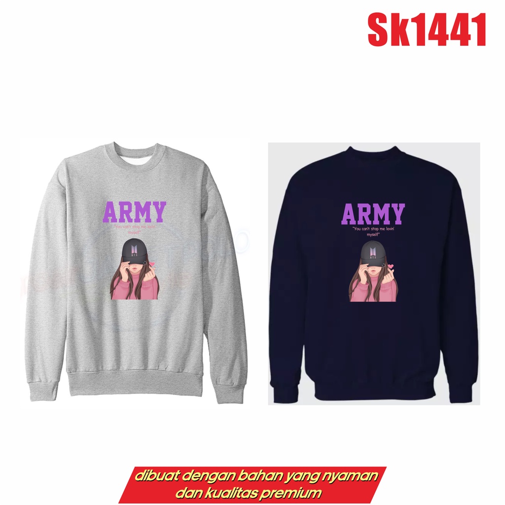 MURAH!!! SWEATER KPOP ARMY SK1441 JK FG SG V JIN RM JM UNISEX