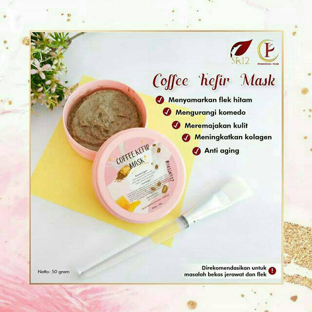 MASKER KEFIR KOPI/MASKER PENCERAH/MASKER DETOX/MASKER SR12/KEFIR/MASKER KEFIR