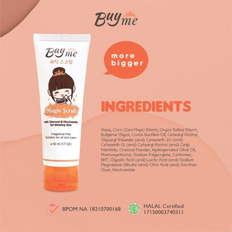 BUYME MAGIC SCRUB TUBE 50 ML - MAGIC SCRUB 10 ML