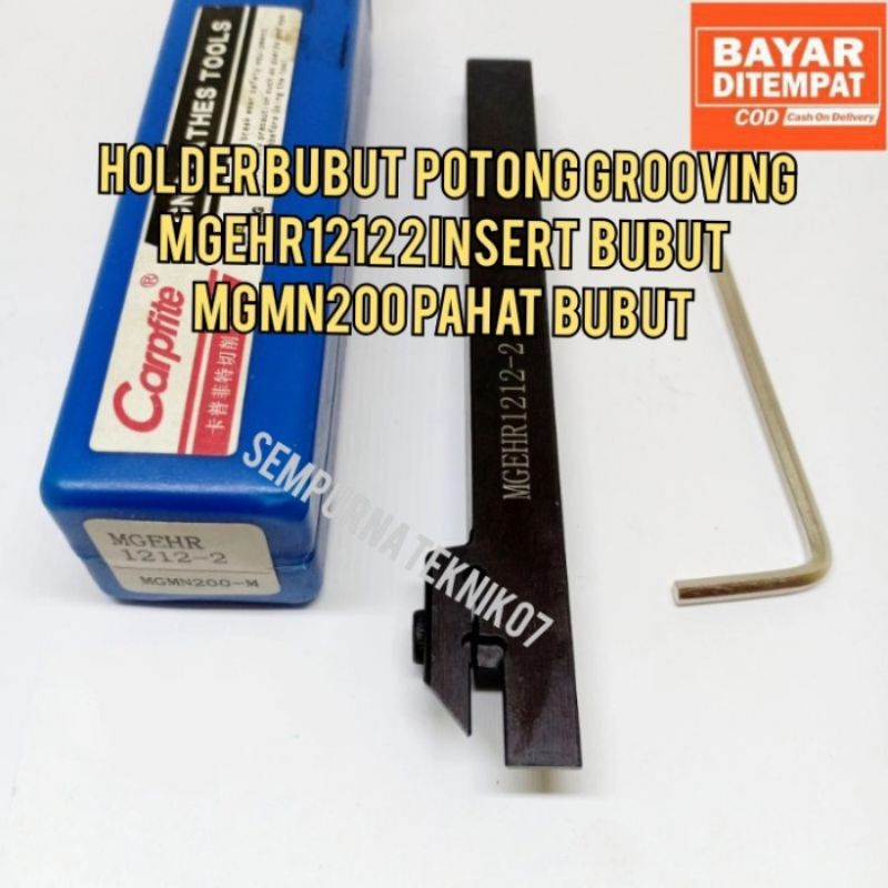 MGEHR 1212 2mm Holder Bubut Potong Grooving MGEHR1212 2 Insert Bubut

