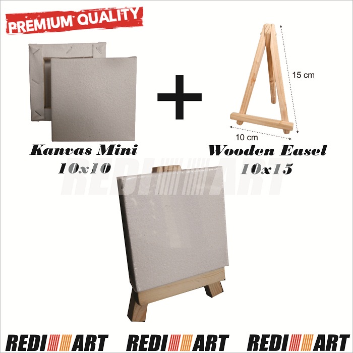 

Kanvas Lukis Mini 10x10 cm + Easel Mini - Siap Pakai
