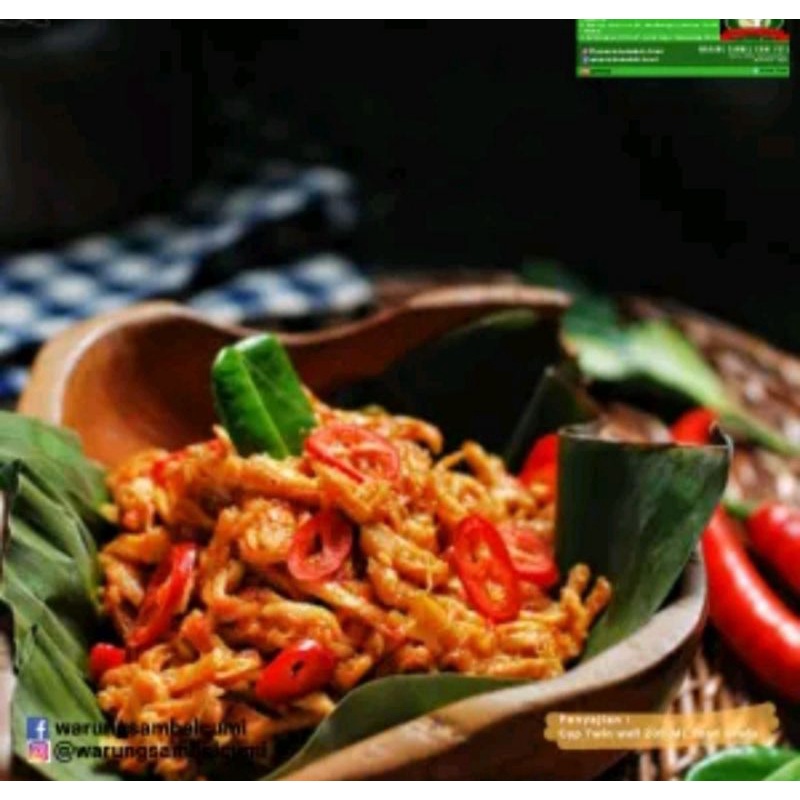 

sambal ayam suwir ayam suwir sambel kecombrang