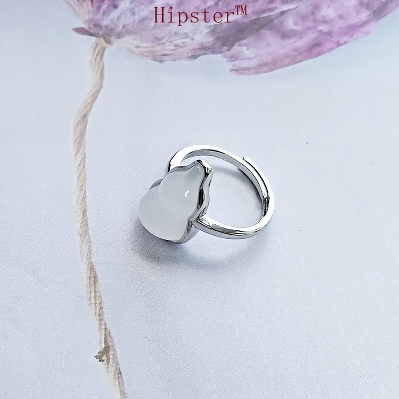 Hot Sale Simple Fashion All-Match Elegant Jade Gourd Shape Ring