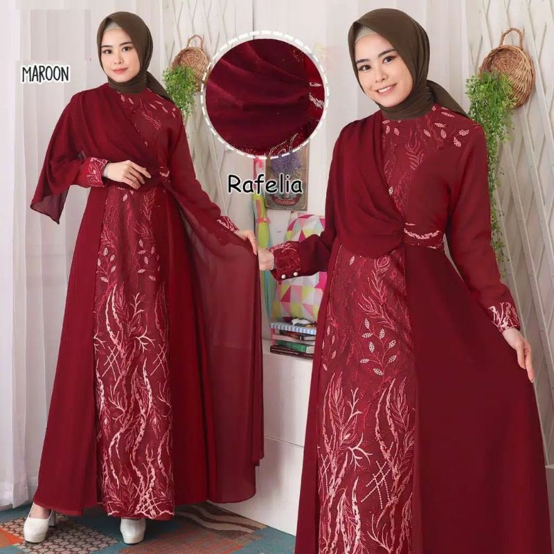 gamis pesta rafelia