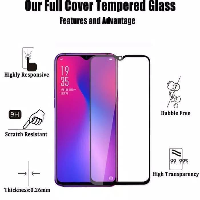 Oppo R17 Pro - Tempered Glass Full Cover 9D Full Lem