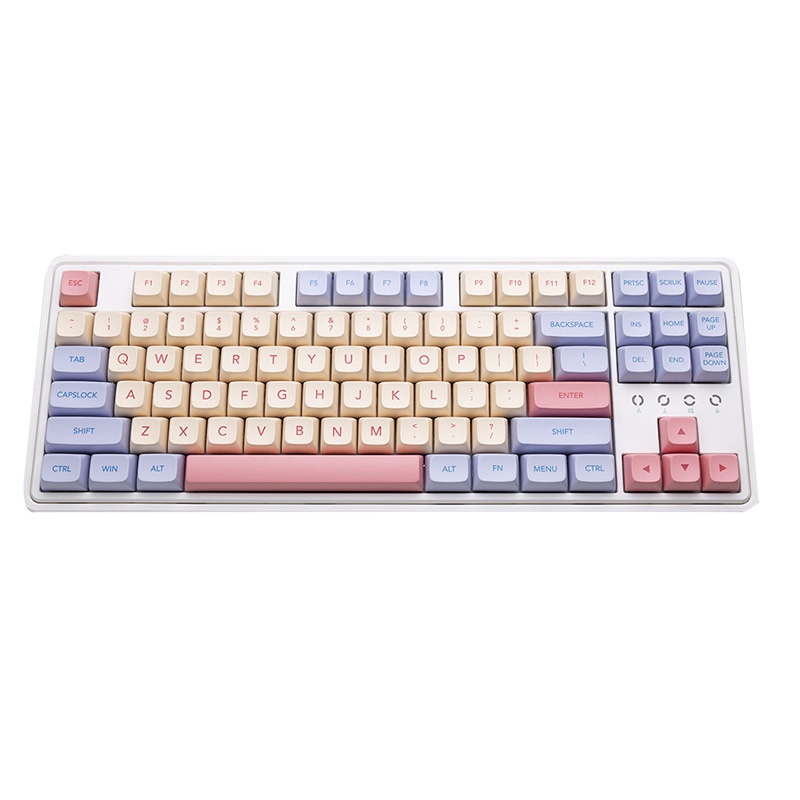 Marshmallow Keycaps XDA Profile Dye-Sublimation PBT 132key Suitable for 108/98/80/71/60 Mechanical Gaming Keyboard Keycap