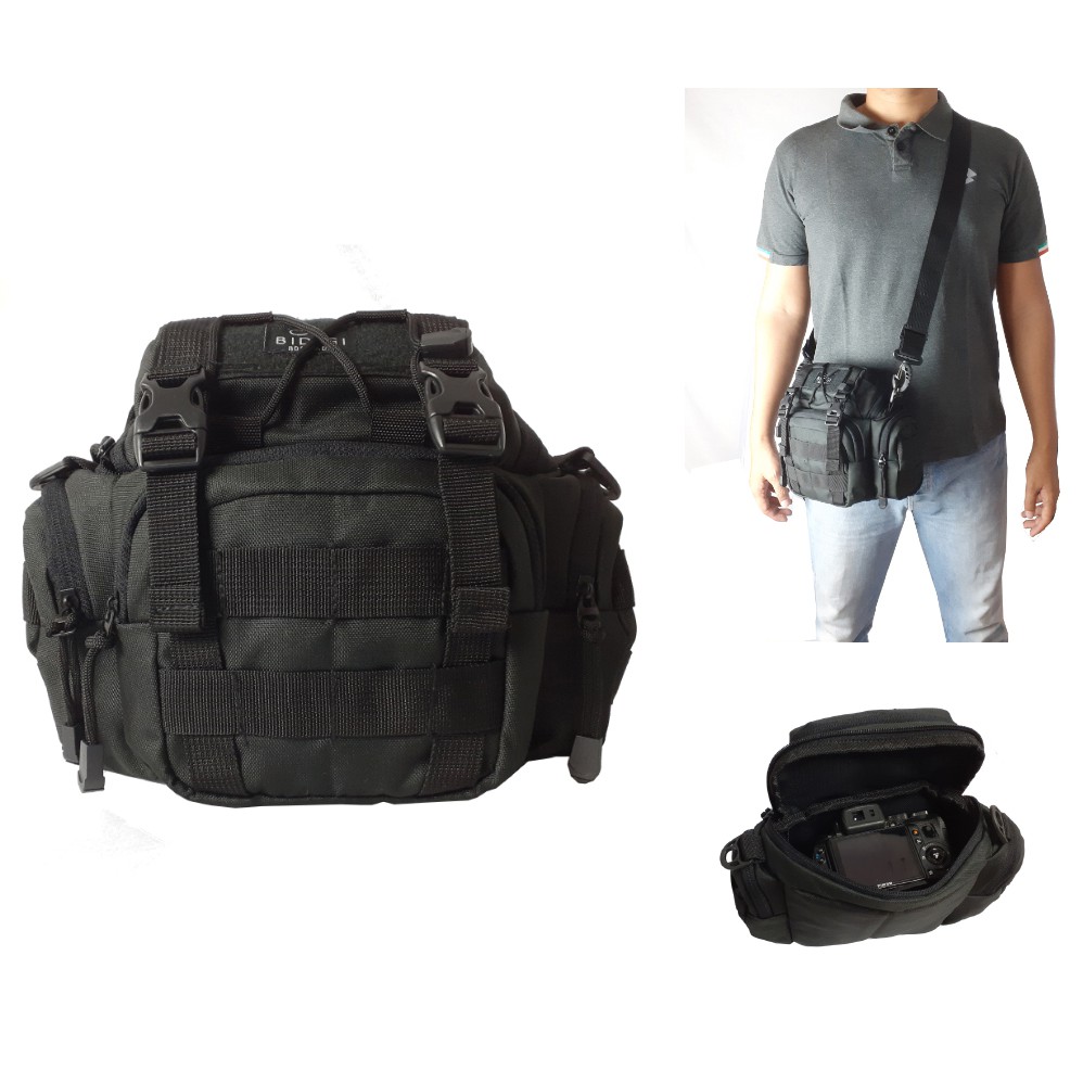 BIDIGI BINOCULAR SLINGBAG TACTICAL ARMY