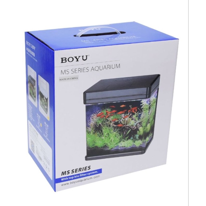 BOYU Akuarium Nano MS 22CM Putih