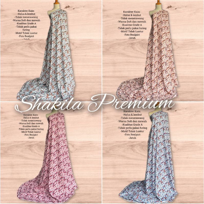 Kain Shakila Motif Liva Harga setengah meter