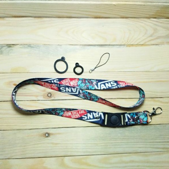 

Lanyard Id Card VANS Real-Pict / Gantungan Costume / Lanyard Vape-Pod bonus O Ring