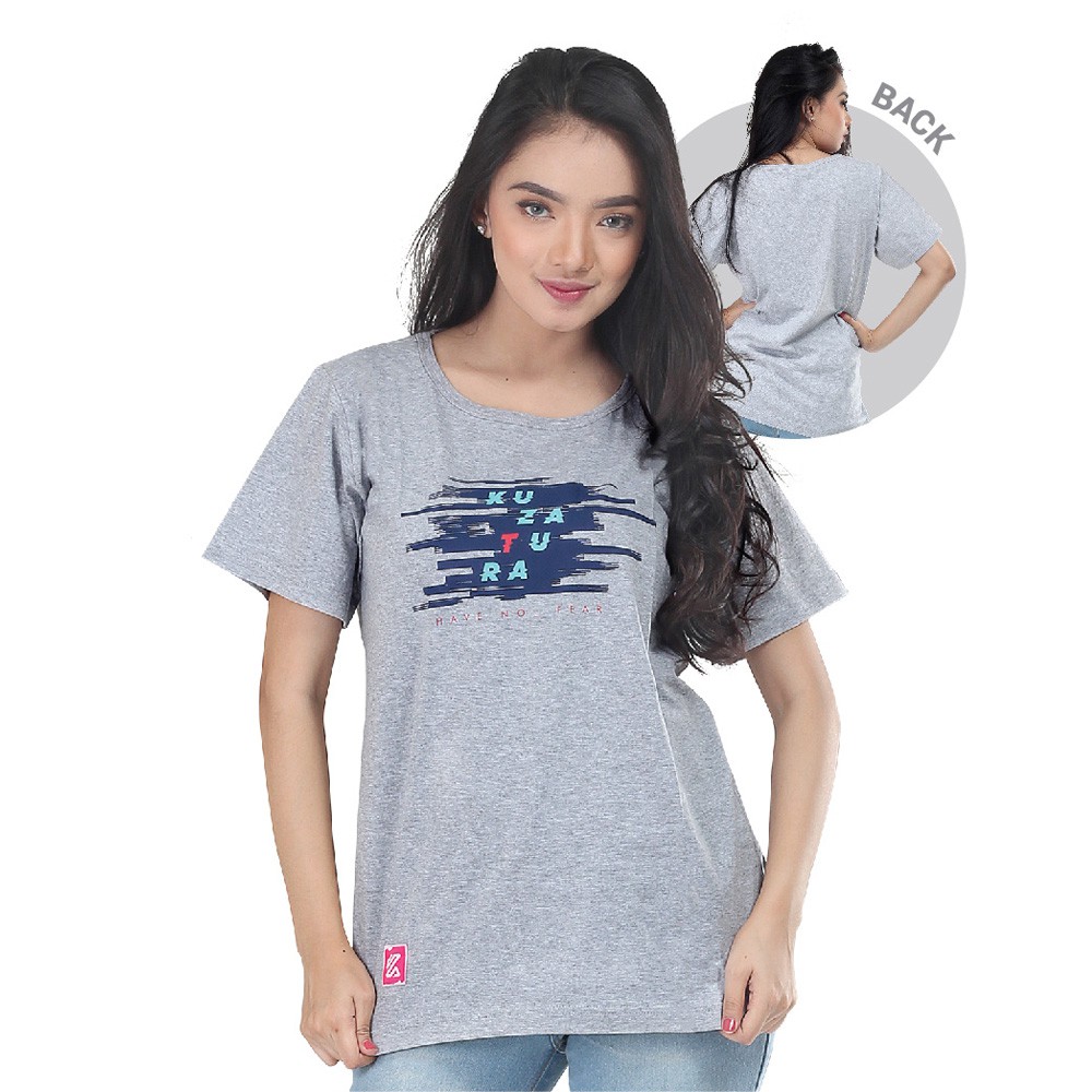 ATASAN WANITA KUZATURA KZR 232 KAOS WANITA KUZATURA KZR 232 BAJU WANITA KUZATURA KZR 232 GREY