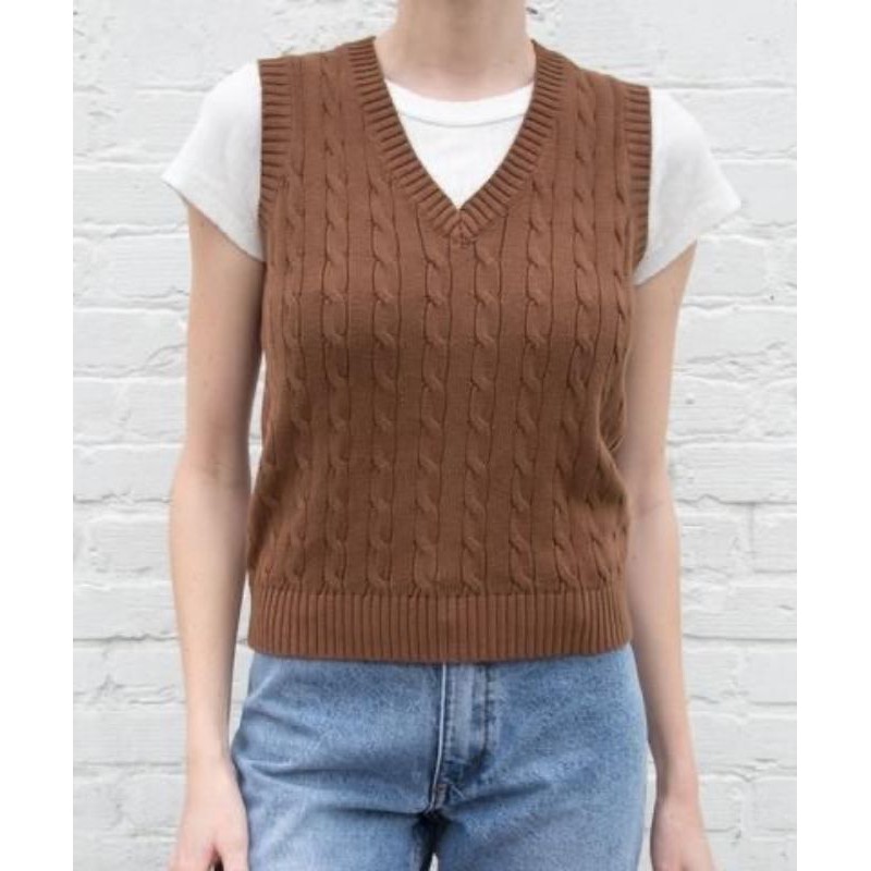 VEST ROMPI RAJUT CABLE MOTIF | ROMPI VEST WANITA | ROMPI RAJUT WANITA | ROMPI KNITT | VEST RAJUT