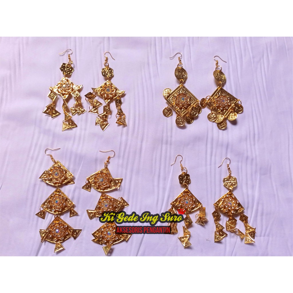 Anting Permata Pengantin Jawa Palembang Sunda PintuAceh Melayu Kalimantan Sulawesi Bodo Subang Riau