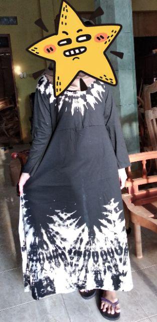Bisa Pilih Motif Masayu Gamis Kaos Pelangi Tiedye Batik Payung Jumbo Syari