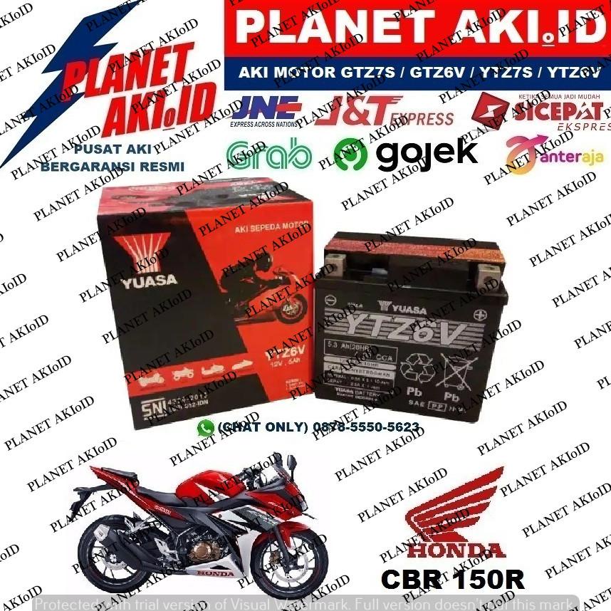 Aki Motor Honda CBR 150 R 150R YTZ6V YUASA Accu Kering MF