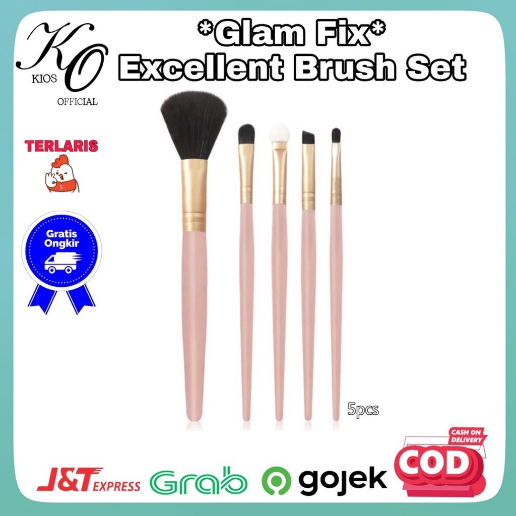 Glam Fix Excellent Brush Set / Bursh Make Up (5pcs)