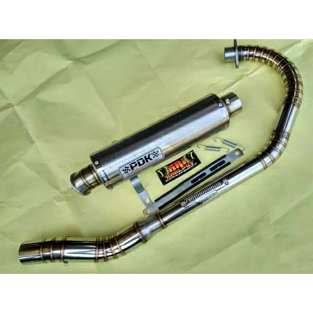 Knalpot Racing PDK Leher C Full Cacing FU Vixion R15 MX King Sonic CB 150R Tiger GL Pro Byson Verza
