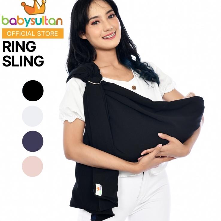 ► Gendongan Bayi Ring Sling dengan Tas dan Fitur Cover Busui babysultan ➭