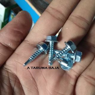 Skrup Baja Ringan 10 x 19 Kode L Paku Roofing Baut Skrup Baja Ringan 10 x 19 Kode L Paku Roofing Baut