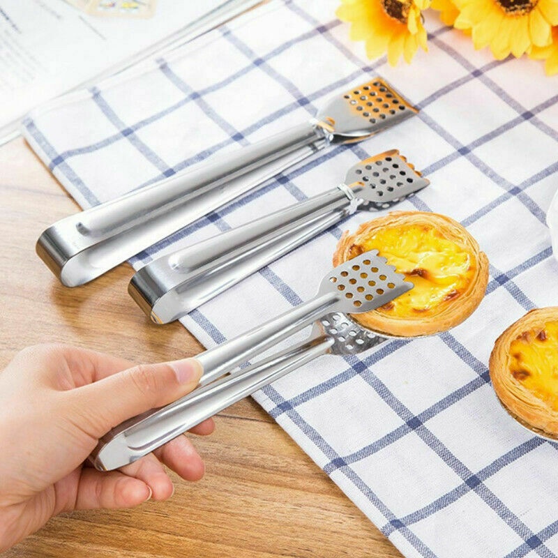 Penjepit Makanan Bahan Stainless Steel Tahan Panas Anti Lengket Untuk BBQ