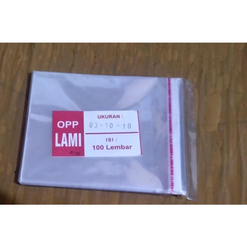 

PLASTIK OPP LEM BENING PEREKAT Uk. 10x10 Cm (ISI 100 LEMBAR)