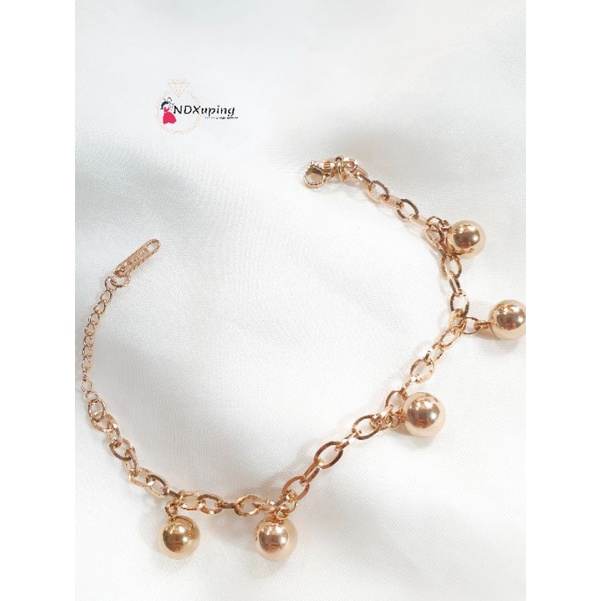 Gelang Rantai Boba Licin Wanita Anti Karat Titanium N17052201