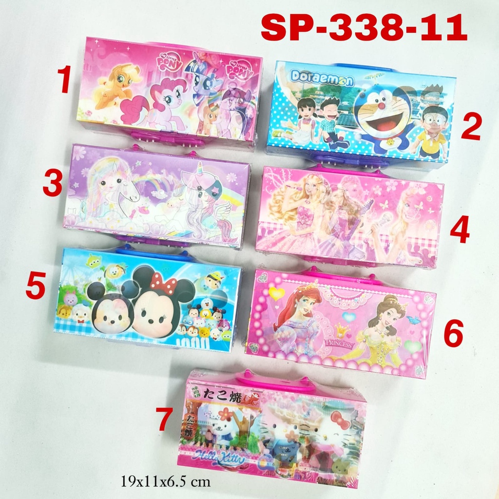 +FREE BUBLE WRAP Tempat/ Kotak Pensil Kode Kunci Password Tiga/3 Susun Tingkat - 5 Susun Tingkat 3
