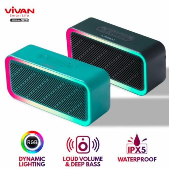 Speaker Bluetooth Vivan Vs6 Waterproof Rgb Light Jiharamart