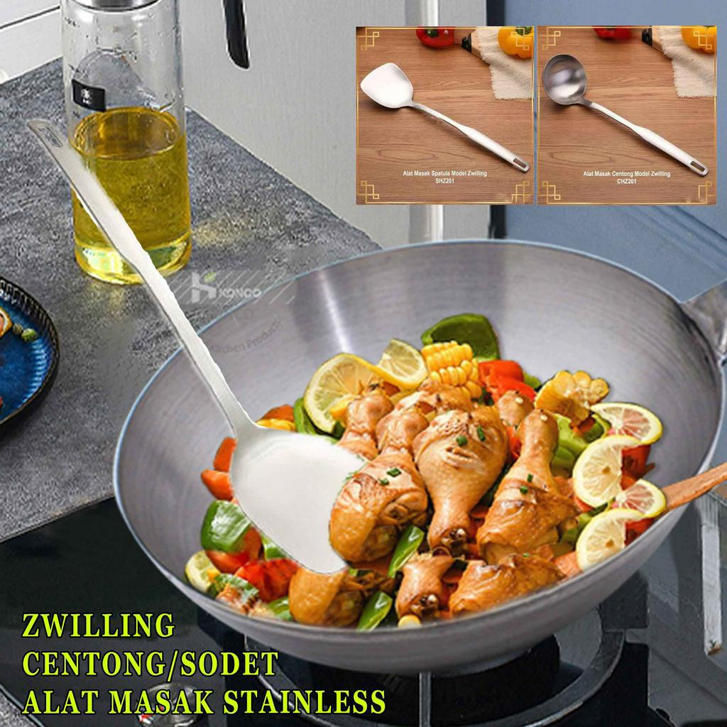 Alat Masak Stainless* Zwilling* Centong* Spatulla* Sodet Serbaguna