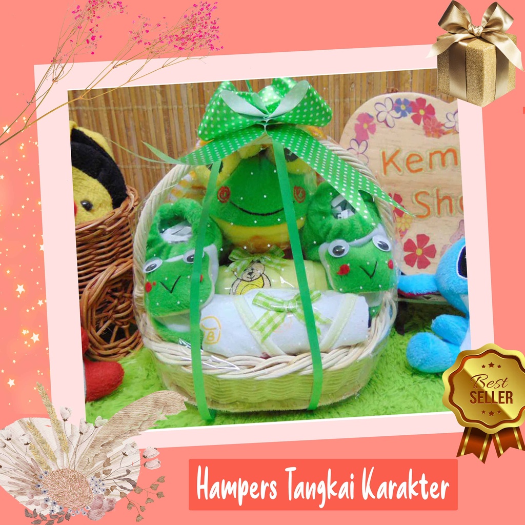 kembarshop paket kado bayi baby gift kado lahiran parcel bayi parsel kado bayi keranjang tangkai MIN-4