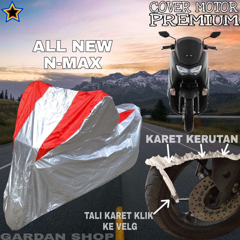 Sarung Motor ALL NEW N-MAX Silver MERAH Body Cover Penutup Motor N-max PREMIUM