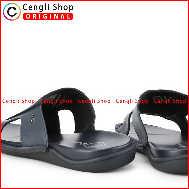 PLAYBOY SANDAL KULIT CASUAL PRIA ORIGINAL TERBARU BIRU NAVY PLE1