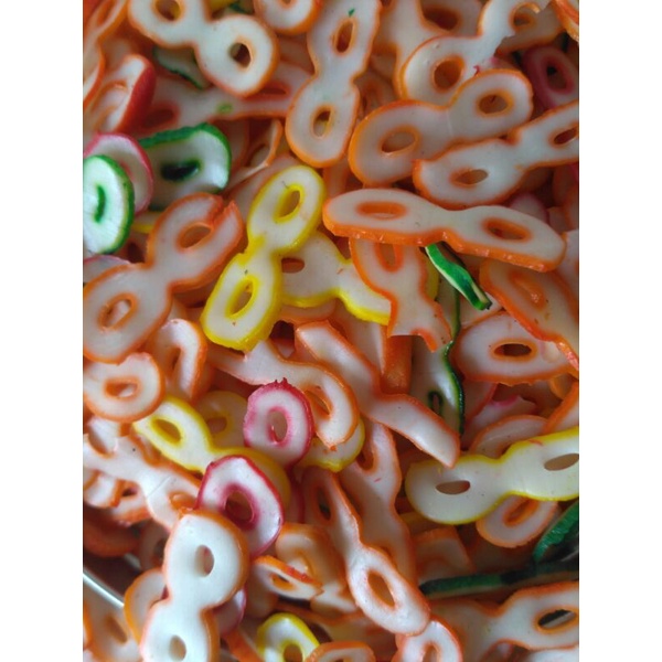 

krupuk bentuk 8 warna